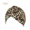Tenfyer Mode Regenbogenfarbe Leopard Damen Muslimischer Hijab Turban Kopfbedeckung Mütze Mütze