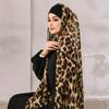 Hot Selling Popular Classic Leopard Print Scarf Women In Europe America Chiffon Printed Rhinestone Long Shawl Ethnic Headscarf