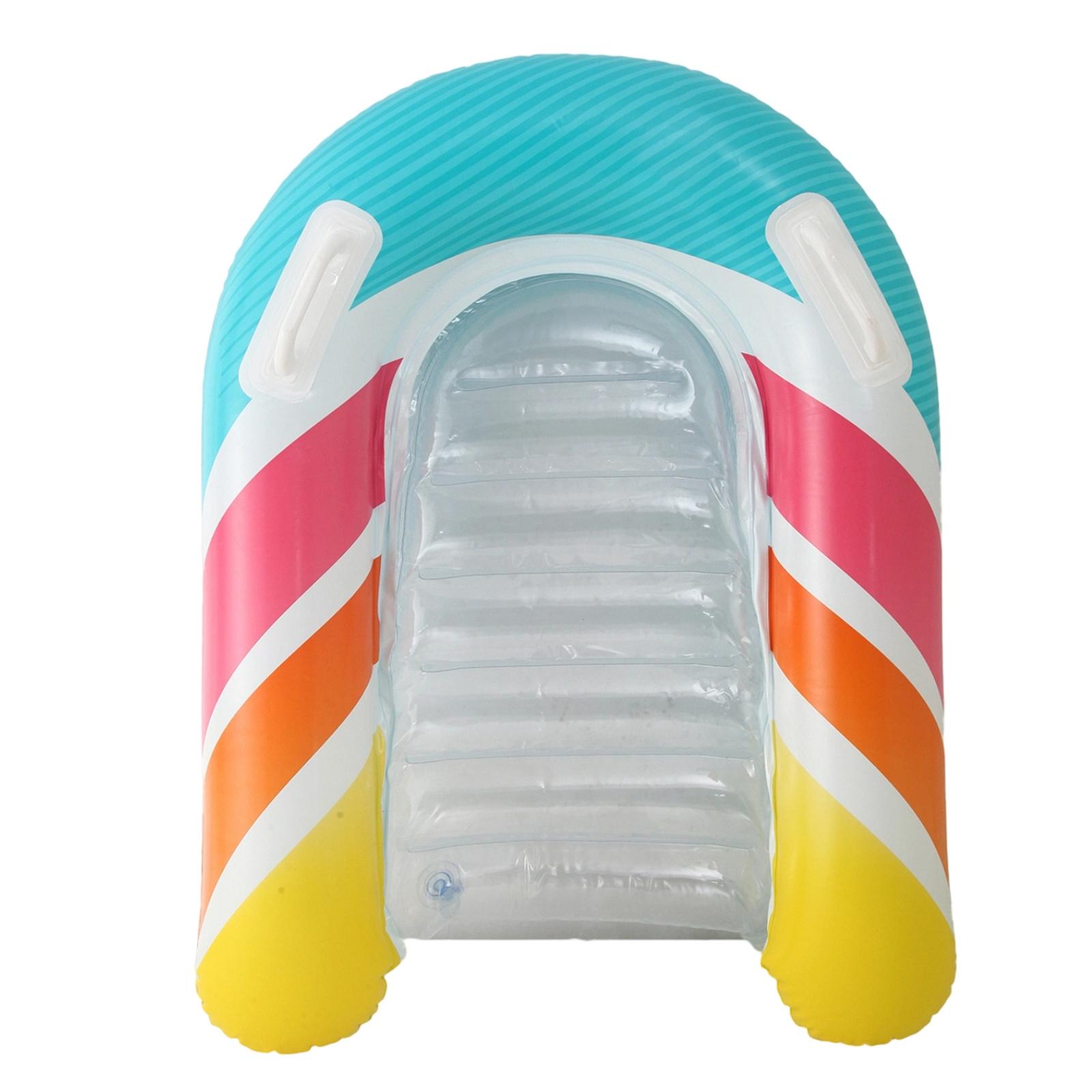 

Inflatable U Shaped Water Pool Float Seat with Handles for Summer Swimming and Water Recreation Durable PVC Material Comfortable Design One Size