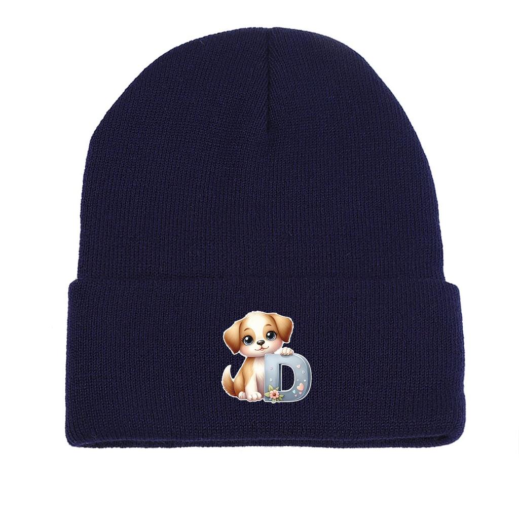 1pc, Alphabet A To Z and Animals Print Knitted Cap Beanie, 260 Knit Hats To Choose, for Men And Women
