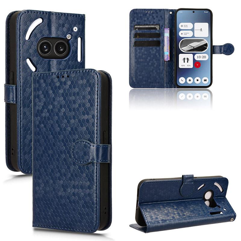 For Nothing Phone (2a) Plus/Phone (2a) Wallet Case Dots Imprinted Magnetic Closing Phone Cover