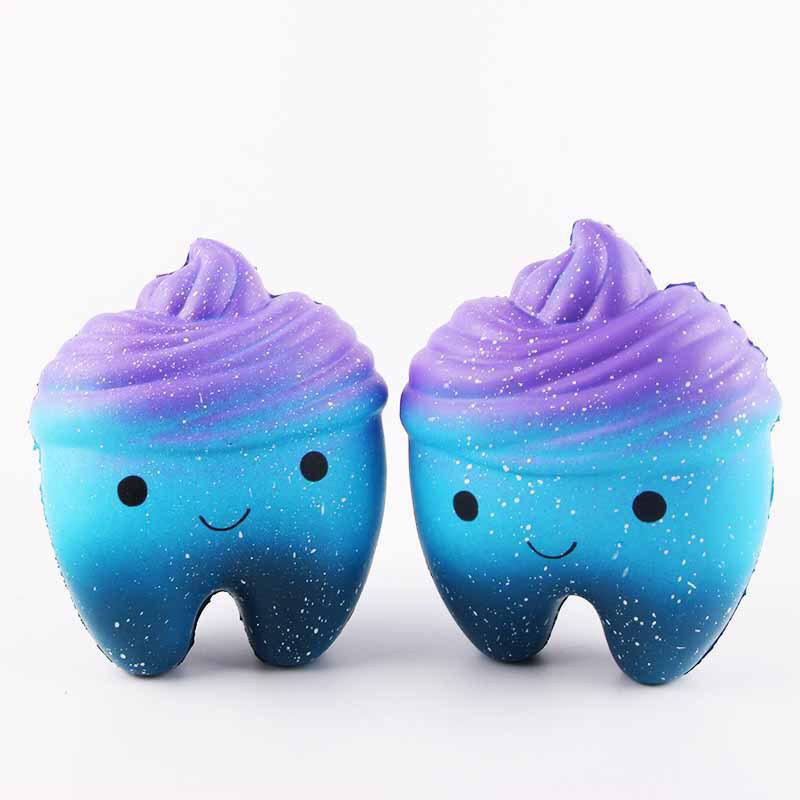Squishy Starry Teeth Slow Rising Toy Cute Cartoon Soft Squeeze Phone Charm Stress Relief Relieve Stress