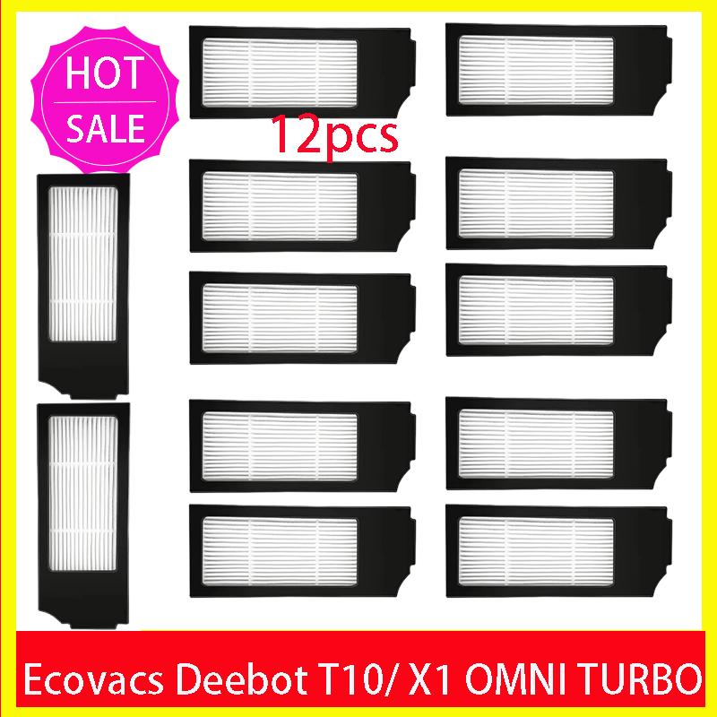 Ecovacs Deebot X1 OMNI / T10 OMNI Robot Vacuum Cleaner Spare Parts, Rubber / Side Brush, Cover,Hepa Filter, Mop Rag, Dust Bag