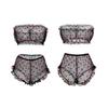 Sexy Unterwäsche-Set mit Brustumwicklung, Pyjama, Loungewear-Set mit Liebesaufdruck für Damen