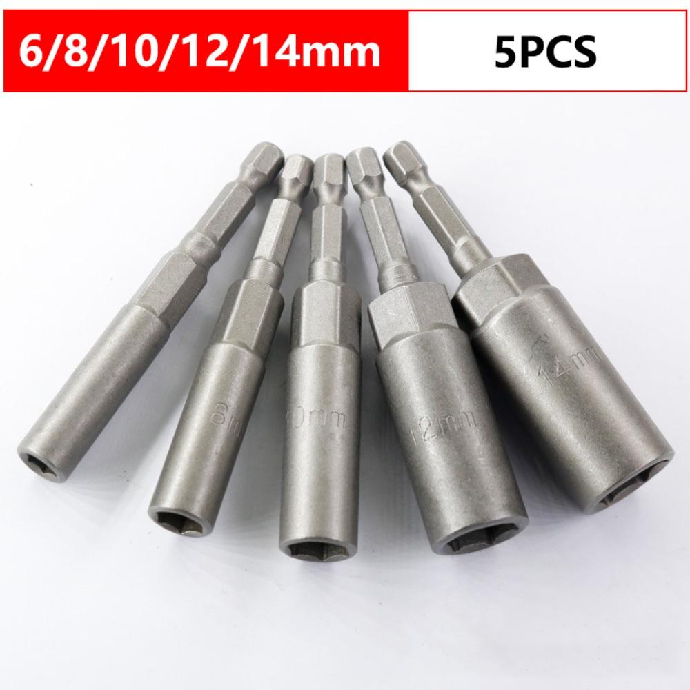 New Screwdriver Tool Wrench 6/7/8/9/10mm Alloy Steel Hex Sleeve Nozzles High Quality Lengthen Nut Driver Set Drill Adapter