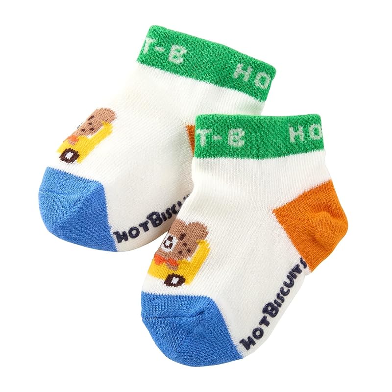 [MIKIHOUSE HOT BISCUITS] Low-cut socks pack for boys and girls, baby and kids clothing, multi-color, size 15 (15-17cm), 74-9637-141