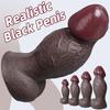 Myk Silikon Mørk Tykk Realistisk Dildo med Stort Hode & Baller – Sterk Sugekopp, Fleksibel Anal-/Vaginal Massasjeapparat, Livaktig Penis for Kvinner & Menn