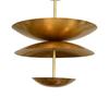 Triple Shade Globe Mid Century Raw Brass Sputnik Chandelier Light Fixture Dome Pendant For Modern Home