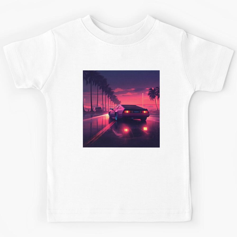 Synthwave Sunset Drive Poster Kids T-Shirt 150