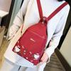 Fashion Oxford Backpack Multifunction Crossbody Bag Large Capacity Embroidery Chest Bag Waterproof Travel Bag Pack