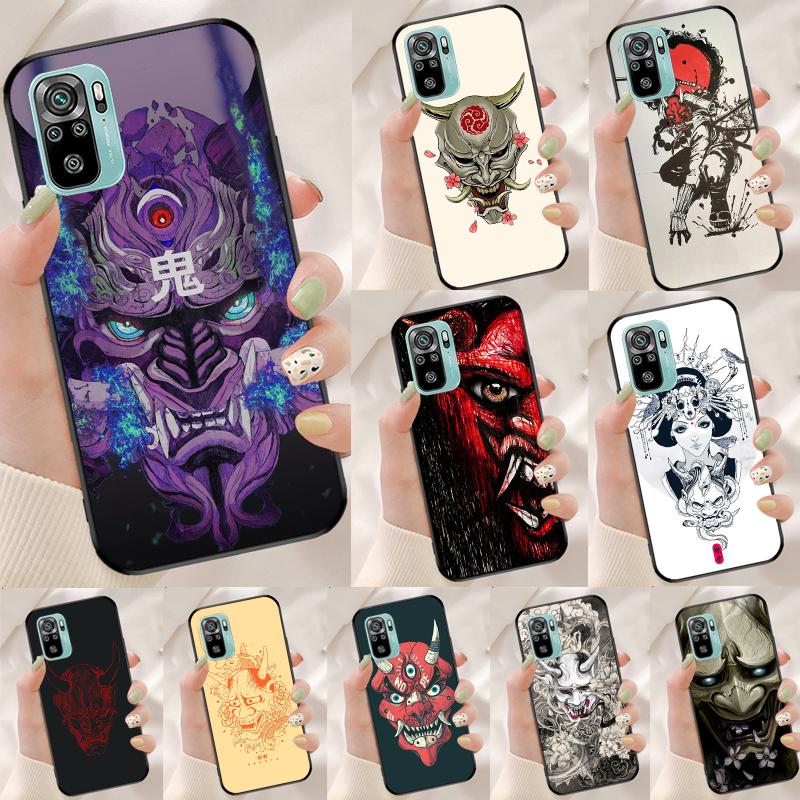 Oni Hannya Mask Cover For Xiaomi Redmi Note 13 Pro 14 12 11 9 10 9S 10S 11S 12S Redmi 10C 12C 13C 14C Case