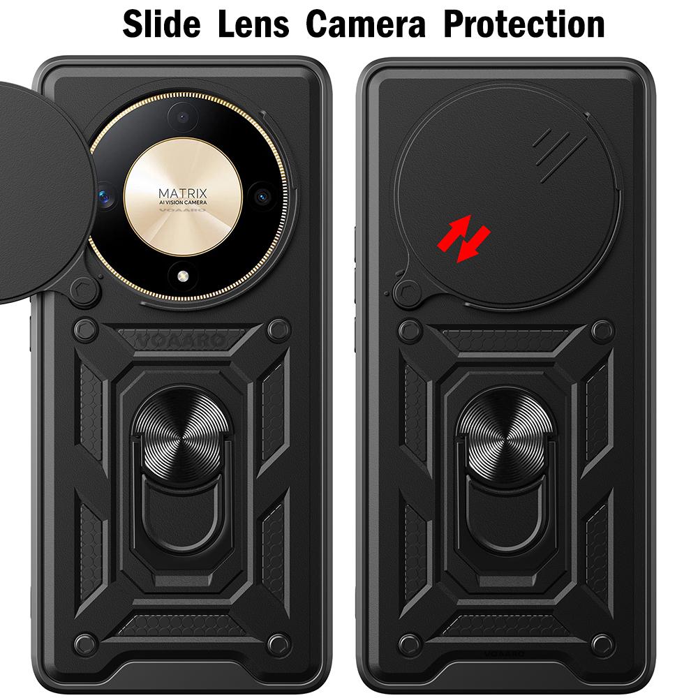 Slide Lens Camera Protection Funda for Honor X9B Case for Honor X9B Armor Case Magnetic Ring Stand Holder Cover Shockproof Capa