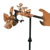 Mulino a vento in metallo fatto a mano con batterista, Statuette e statue di musicisti percussionisti, Scultura cinetica alimentata dal vento, Girandole a vento per decorazione da cortile, prato, giardino