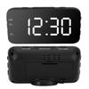 LED Digital Alarm Clock Portable Desk Clock with Snooze for Bedroom Home TravelWhite