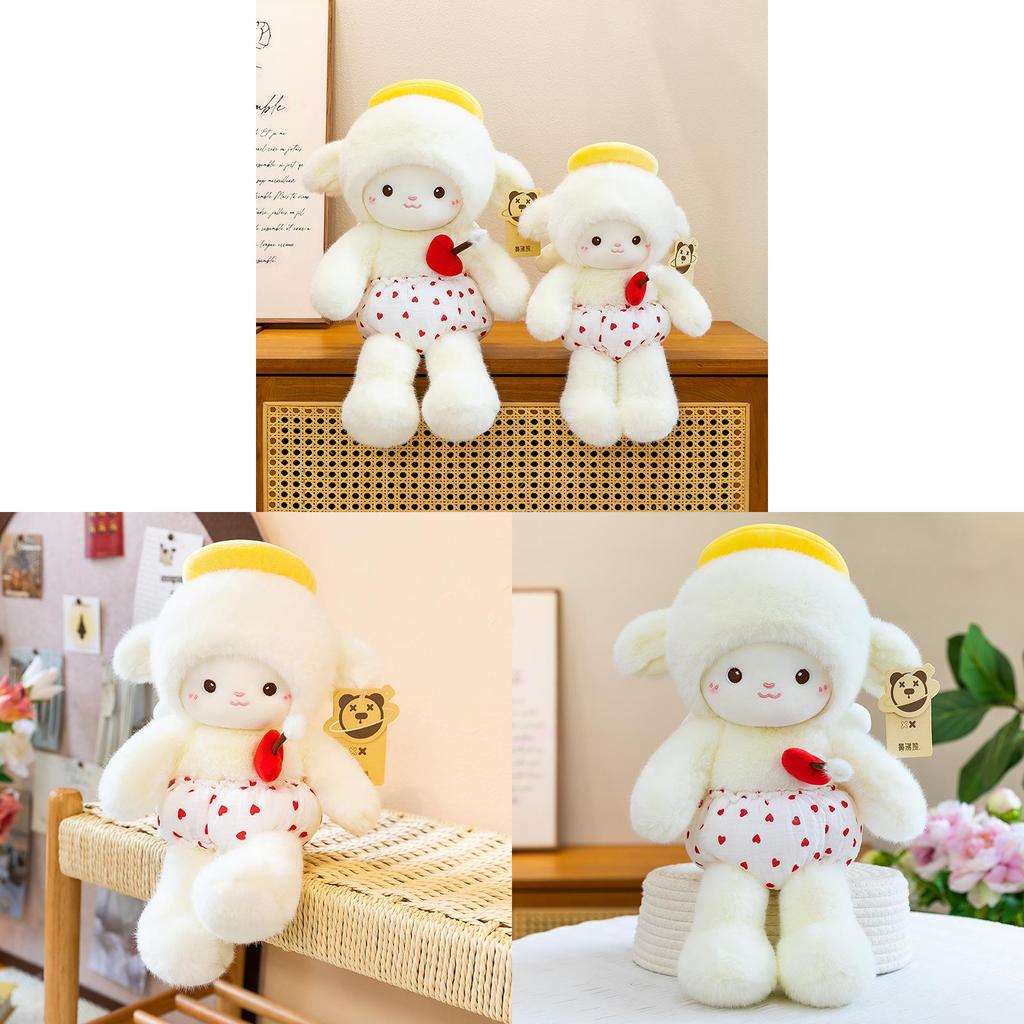 Cute Angel Sheep Plush Toy With Pp Cotton Filling For Kids And Girls Gift