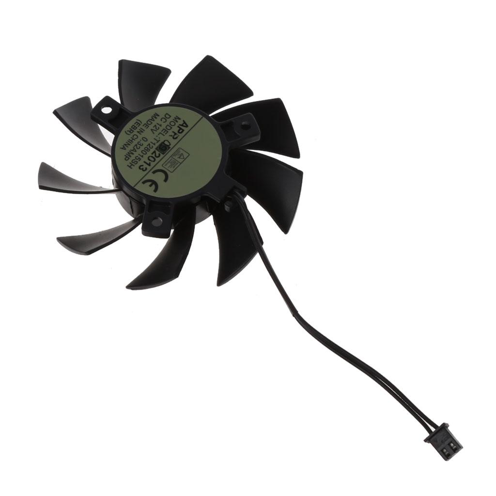 T128015SH 75MM pour DC 12V 0.32AMP Ventilateurs de Refroidissement pour Carte Graphique pour EVGA GTX 650 650Ti GTS 450 Refroidisseur de Carte Graphique F