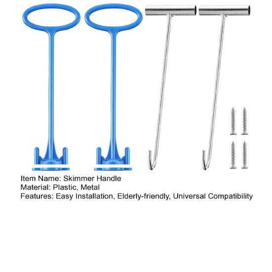 Skimmerkorbgriff Universal Schwimmbadfilterkorbgriff Skimmerkorbgriff und Haken zur Entfernung von Schmutz aus dem eingelassenen Pool