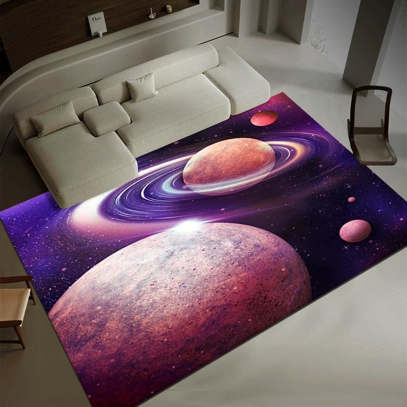 Planet Solar System Pattern Carpet Living Room Rug Bedroom Dining Room Non Slip Mat Home Decoration