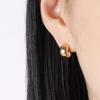 Women's Accessories Silver 925 Gold Plated Volume Earrings