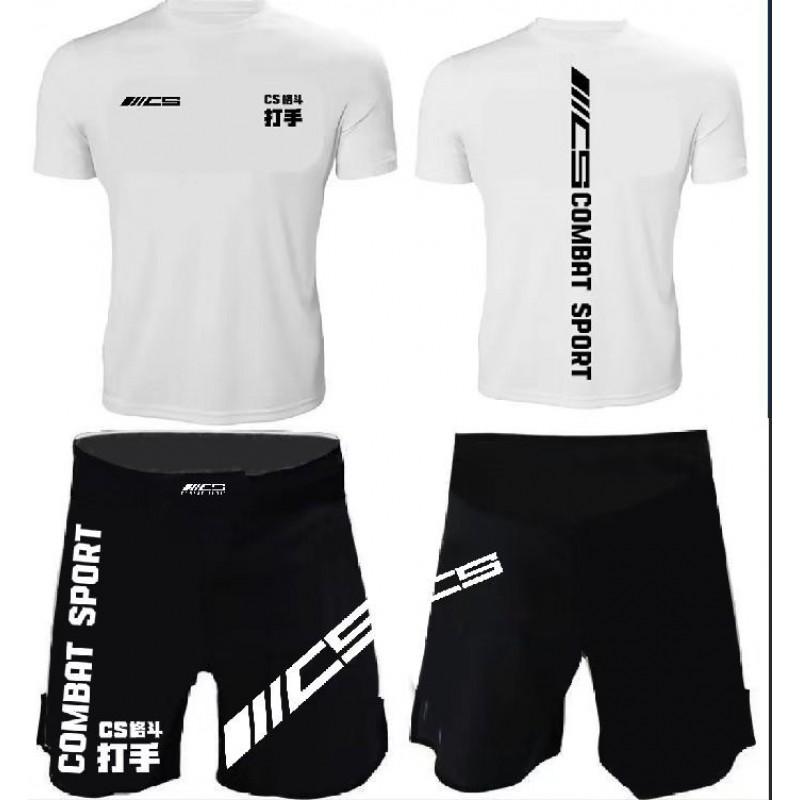 Kids Youth Boxing Training Set Short Sleeve Top Pants Martial Arts Uniform Camo Design Gym Practice