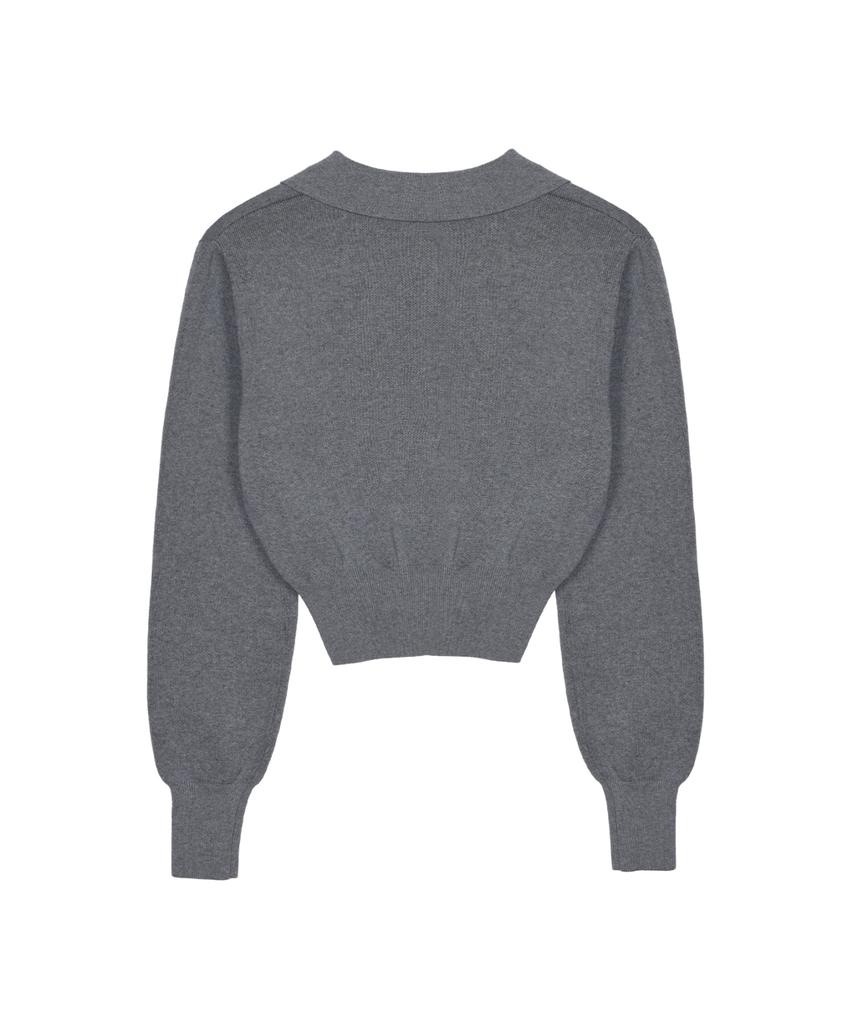 Nigaennikol Nicole Color Block Collar Knit_Charcoal