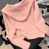 Zipper Sweater Outerwear for Women Spring and Autumn Design Sense Niche Hooded Knitted Cardigan Outerwear Sweater Female Top