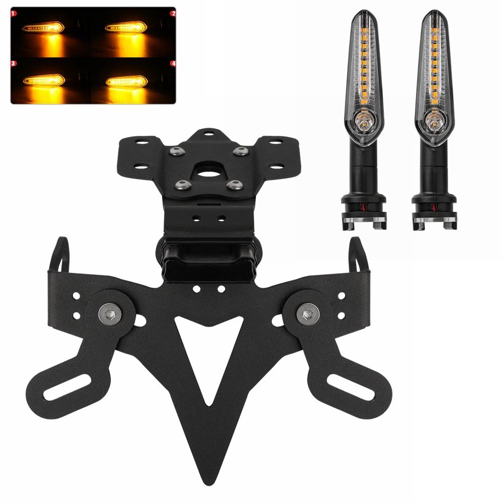 For Yamaha MT-07/FZ-07 2013-2025 Motorcycle License Plate Holder Fender Eliminator Registration Bracket With LED MT07 MT 07 2018