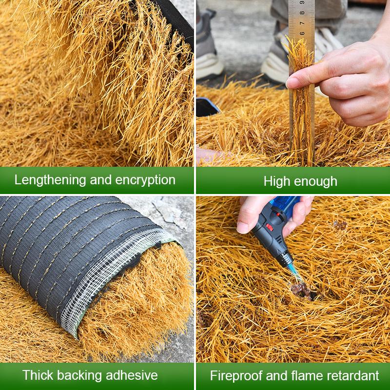 0.5x1m Fake Straw Lawn Mats Fire-Retardant Straw Roofing Eco-Friendly Gazebo Thatch Low-Maintenance Thatch Sheets