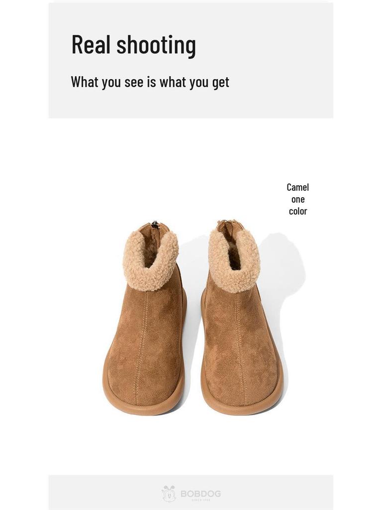 Girls' Martin Ankle Boots - Stylish, Velvet-Lined Leather for Autumn/Winter 2025