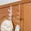 Good-24 PCS Multifunctional Fivesegment Hook As Shown Plastic Door Free Punching Seamless Hook Clothes Rack Organization