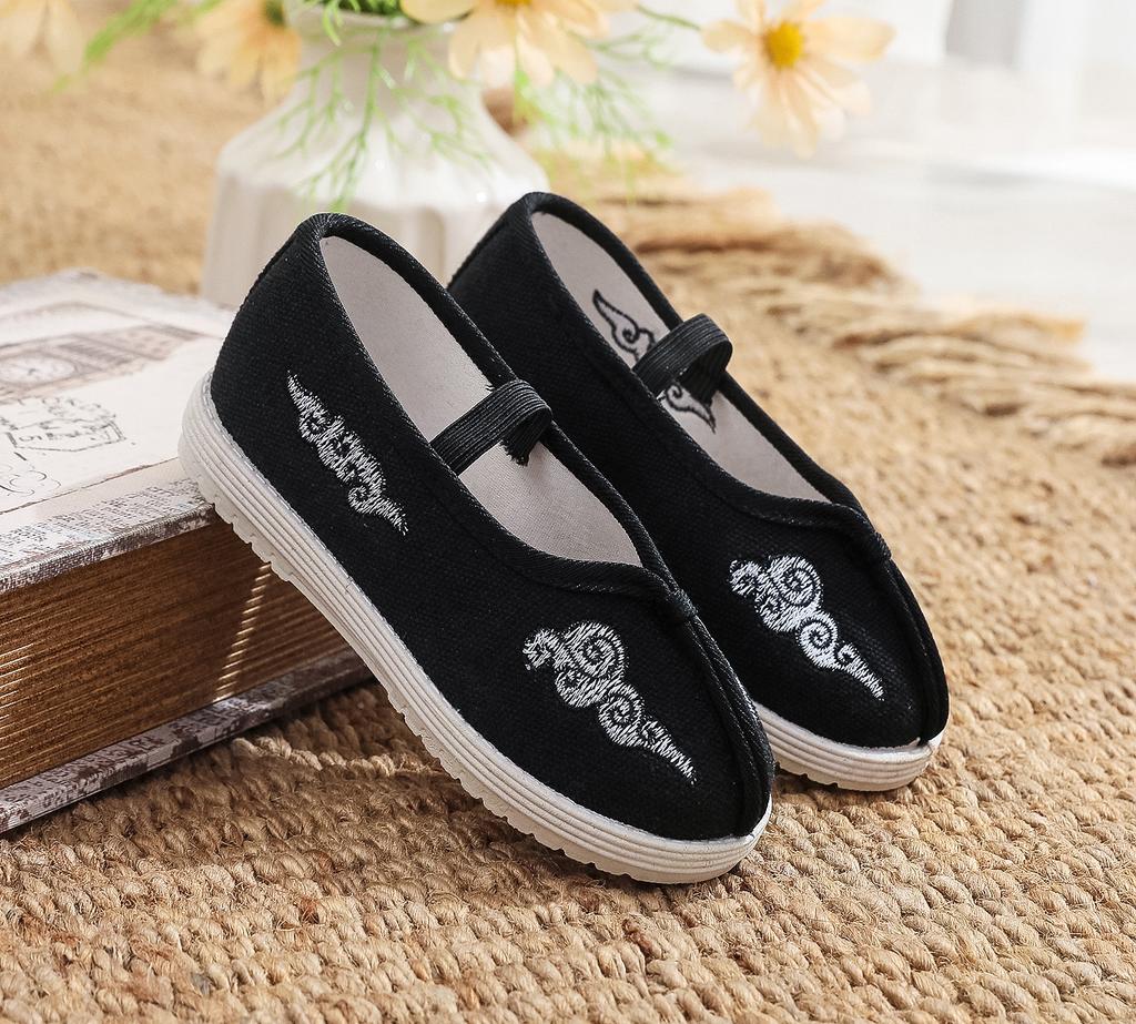 Customized children's Hanfu shoes antique girls embroidered shoes Chinese style boys ancient performance shoes cloth shoes soft