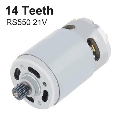 Silniki DC RS550 14 Zębów 21V Silnik Elektryczny 8,2mm 25000 RPM Przekładnia Mikro Silnik Wiertarki Wysoki Moment Obrotowy Skrzynia Biegów do Wiertarki Elektrycznej / Piły