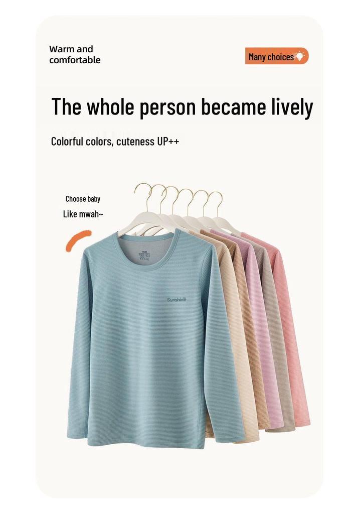Unisex Cashmere Silk Striped Thermal Set for Autumn/Winter