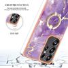 For Samsung Galaxy S25 Ultra Case with Ring Kickstand Marble Pattern Electroplating TPU Back Cover