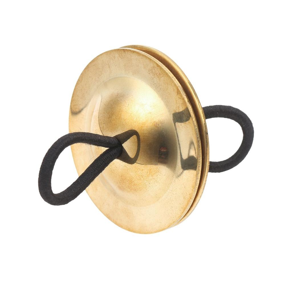 2 Pairs Gold Color Belly Dancing Cymbals Lightweight Hand Cymbals Finger Cymbals For Belly Dance