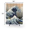 Rideau de douche La Grande Vague de Kanagawa, Art japonais Hokusai Décor de salle de bain, Décor de salle de bain, Rideau de douche artistique