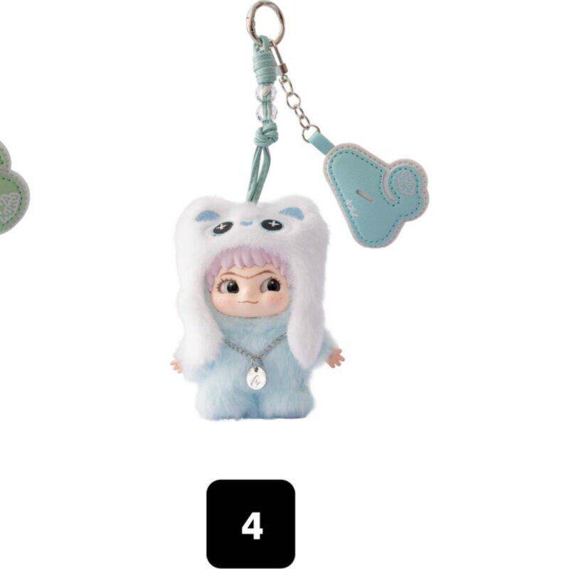 Genuine In Stock Wakuku 3.0 On A Roll Series Dolls Cute Fluffy Collectable Figure Bag Charm Keychain Toys Holiday Gift