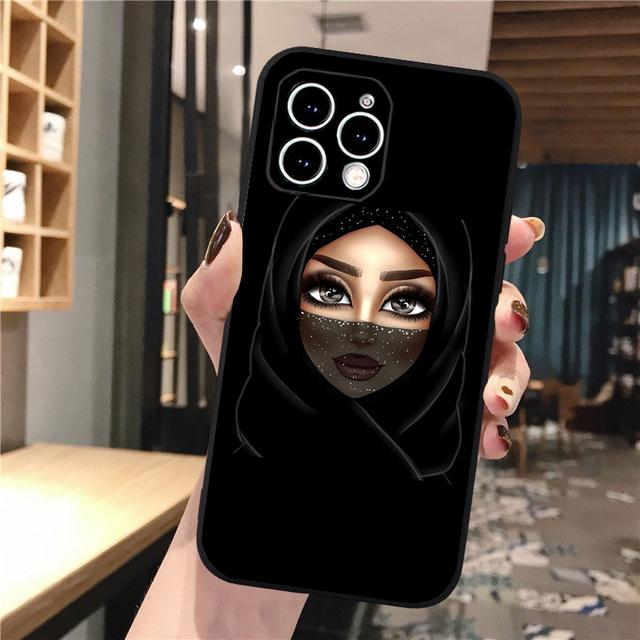 

Чехол для телефона для Iphone 14 Pro Max 13 12 11 Pro Max Xs Xr X 12mini 14 Plus Se мусульманский исламский гриль глаза женский хиджаб Funda iphone 14