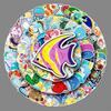 100 Unique Ocean Cartoon Stickers for Laptop, Suitcase, Scooter, and Car
