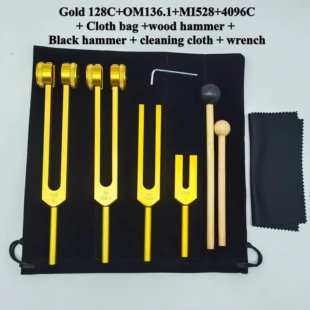 Aluminum Alloy Tuning Forks Set 128C Hz Yoga Meditation Tuning Fork OM136.1hz Healing Sound Therapy Percussion Instrument