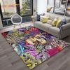 3D Starry Botanical Sun Moonlit Mushroom Rug Floral Hippie Moon Phase Carpet for Aesthetic Bedroom Living Room Vintage Game Mat