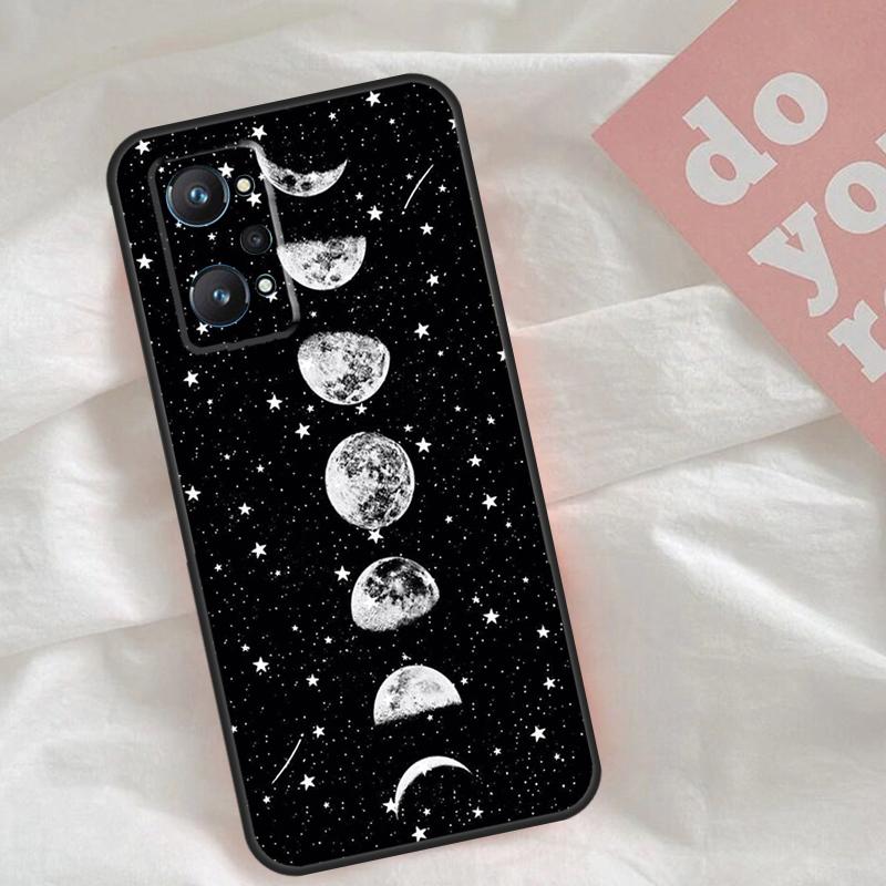 Moon Stars Space Case For Realme C65 C67 C71 C63 C61 C55 C51 C53 C35 C75 11 12 13 14 15 Pro Plus GT6 GT7 Pro