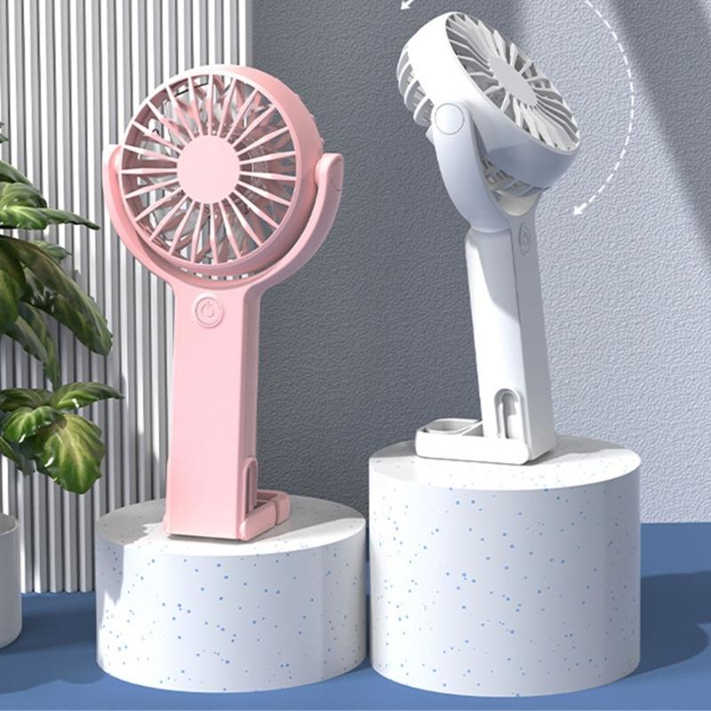 Handheld Fan Portable Fan Rechargeable Small Pocket Fan with 5 Speed Foldable Hook for Office Outdoor Indoor Pocket Fan