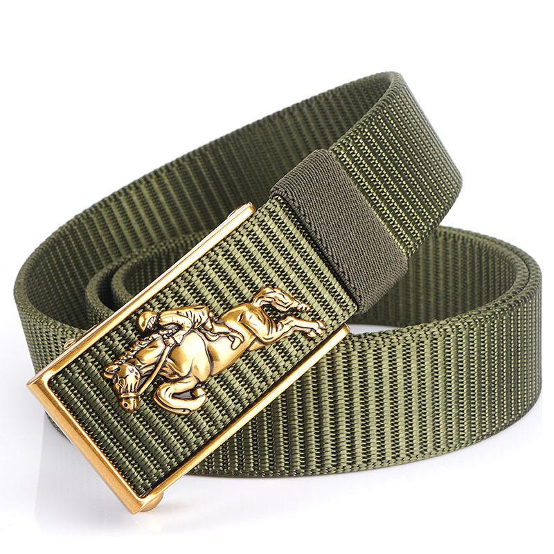 Belt Unisex Versatile And Slimming With Metal Buckle Belt Paired Jeans With
