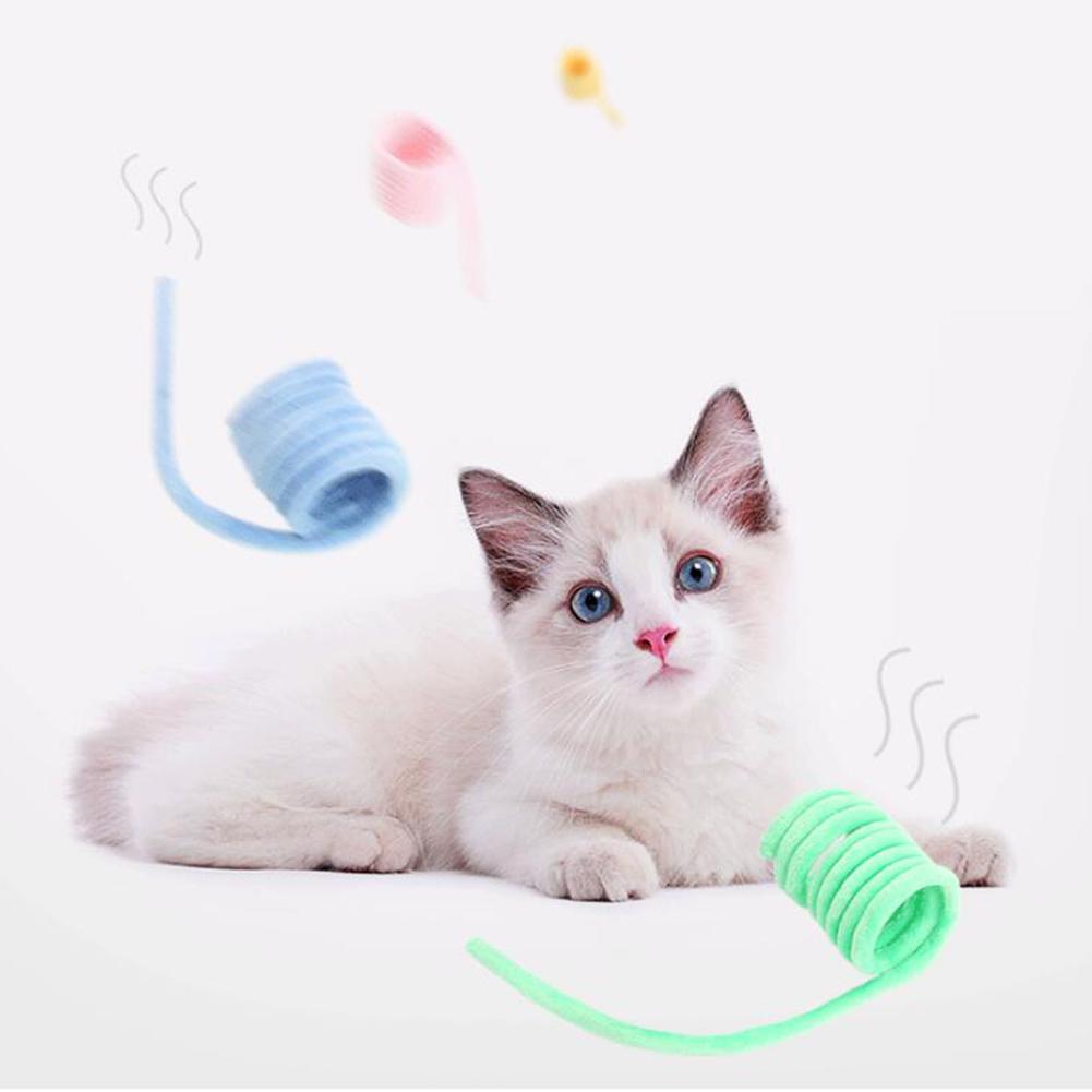 Soft Plush  Spring  Cats  Toys With Catnip Sweet Macaron Colors Lightweight Portable Interactive Funny Cat Toy Pet Supplies