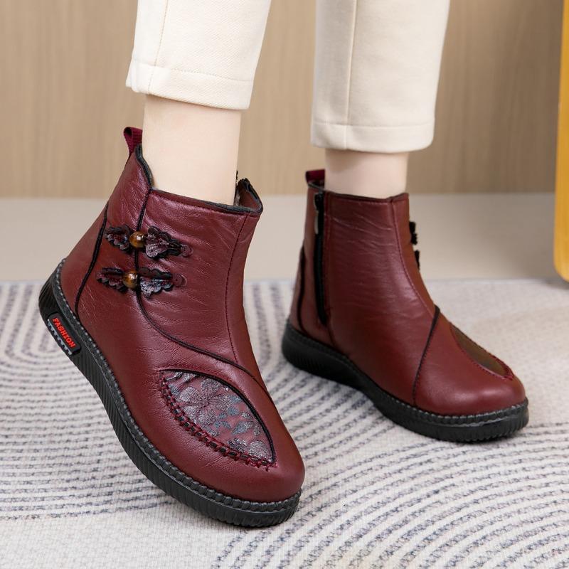 Γυναικεία Παπούτσια με Φλις, Ζεστά Παπούτσια, Αντιολισθητικές και Αδιάβροχες Μπότες Χιονιού με Μαλακή Σόλα