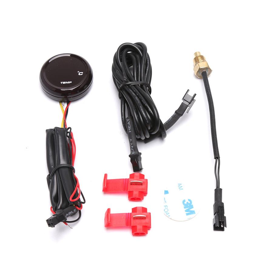 Termómetro Universal para Motocicleta Instrumentos Temperatura Agua Temperatura Medidor de Pantalla Digital con Adaptador Sensor de Temperatura 18mm