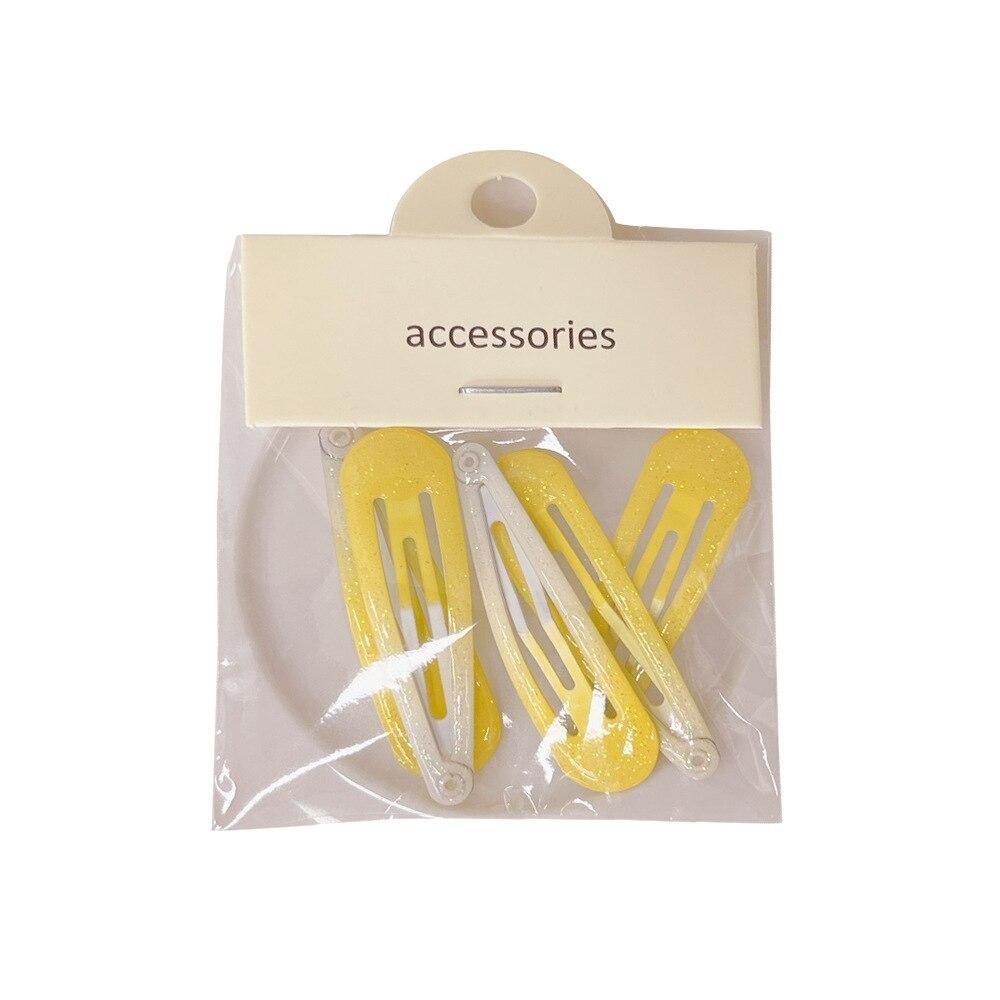 4-5ks Žlutá Zelená Bang Postranní spona Čelenka Dívka Vlasy Zlomené vlasy Boční Spona Jednoduchá Sponka do vlasů Sladký doplněk do vlasů