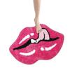 Creative Red Lips Shape Plush Bath Carpet Water-absorbent Dirt-resistant Rug Home Sofa Bathroom Halloween Doormat