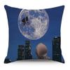 Wish Pillowcase Astronaut Planet Linen Pillow Cushion Cover